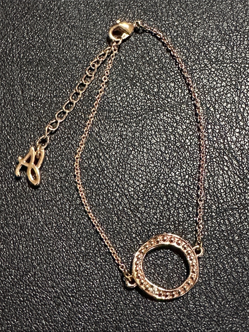 Adore Rose Gold Circle Bracelet With Swarovski Crystal